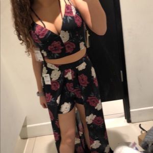 Crop Top & High Lo Short Outfit